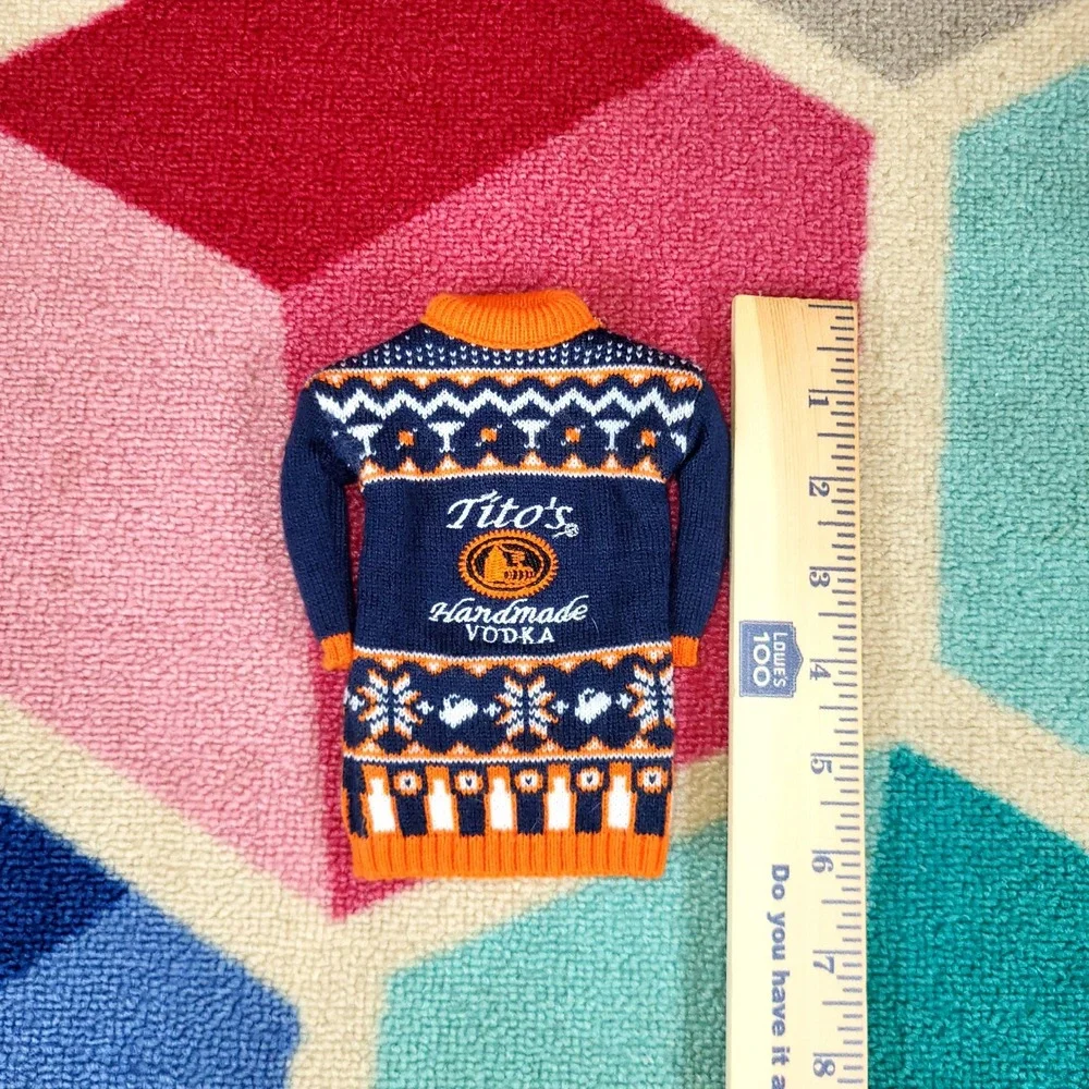 Titos Handmade‎ Vodka Ugly Sweater Bottle Cozy Drink Cooler